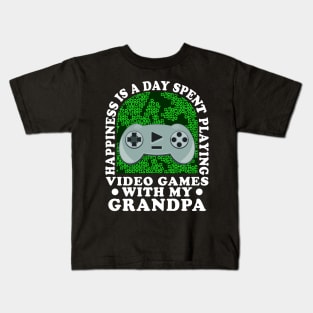 Video Game Happiness Is A Day Spent Gaming Controller Kids T-Shirt